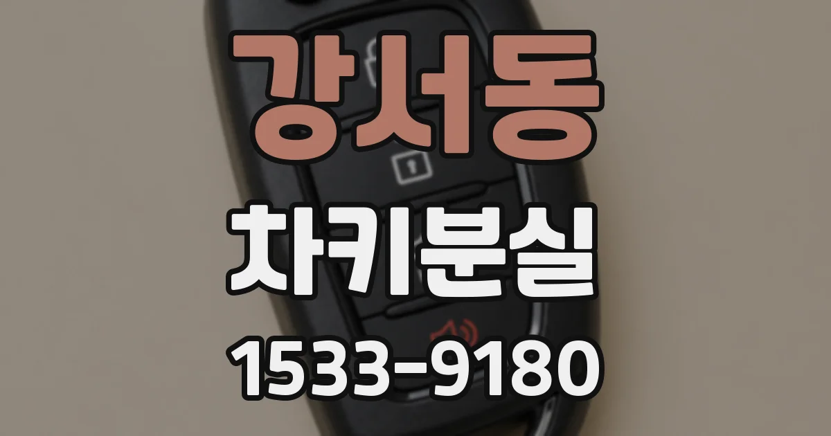 강서동 차키분실