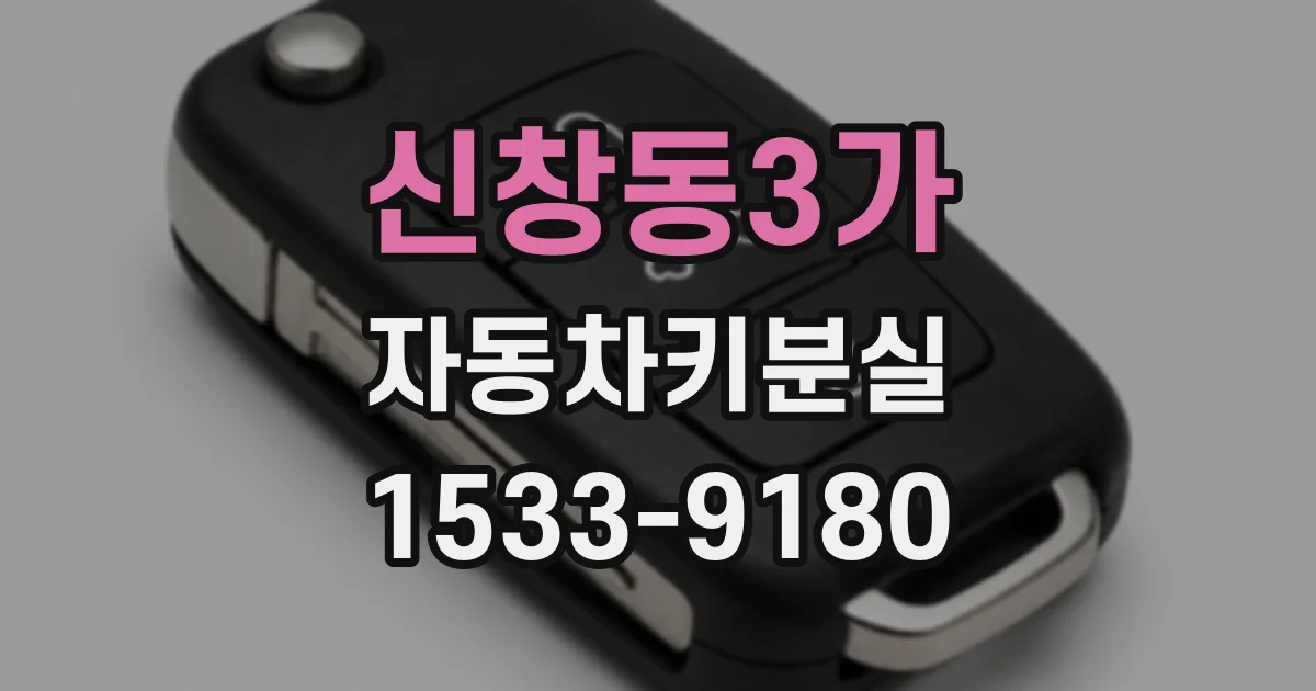 신창동3가 자동차키분실