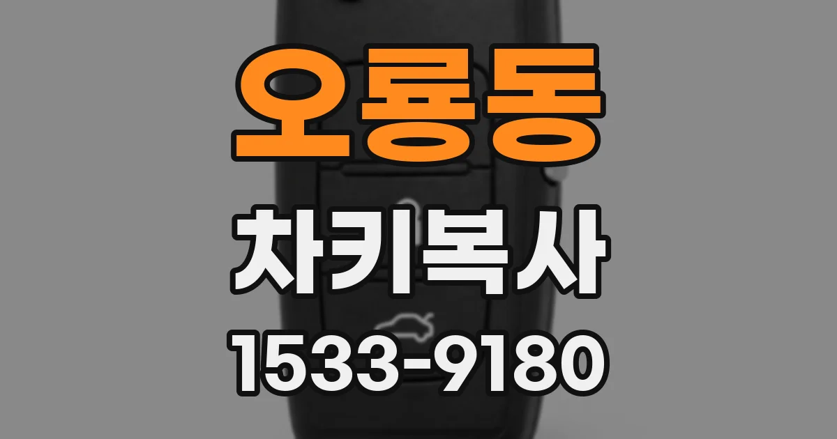 오룡동 차키복사