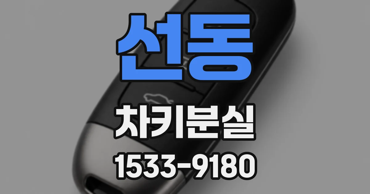 선동 차키분실