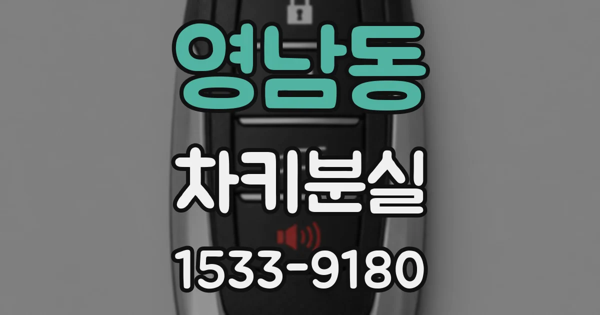 영남동 차키분실