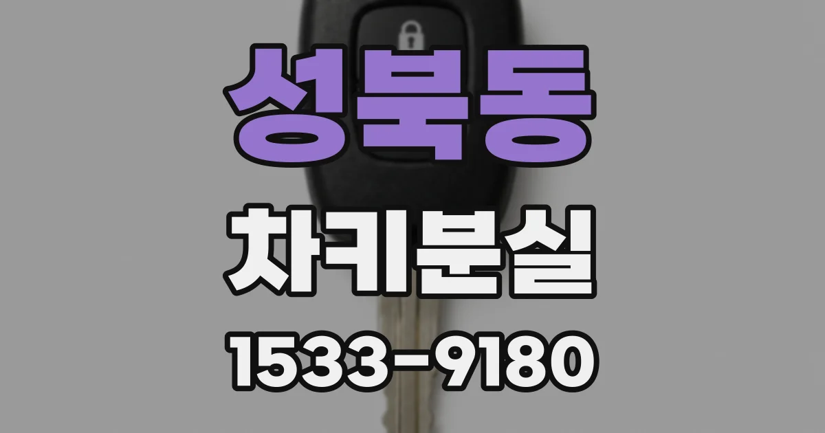 성북동 차키분실