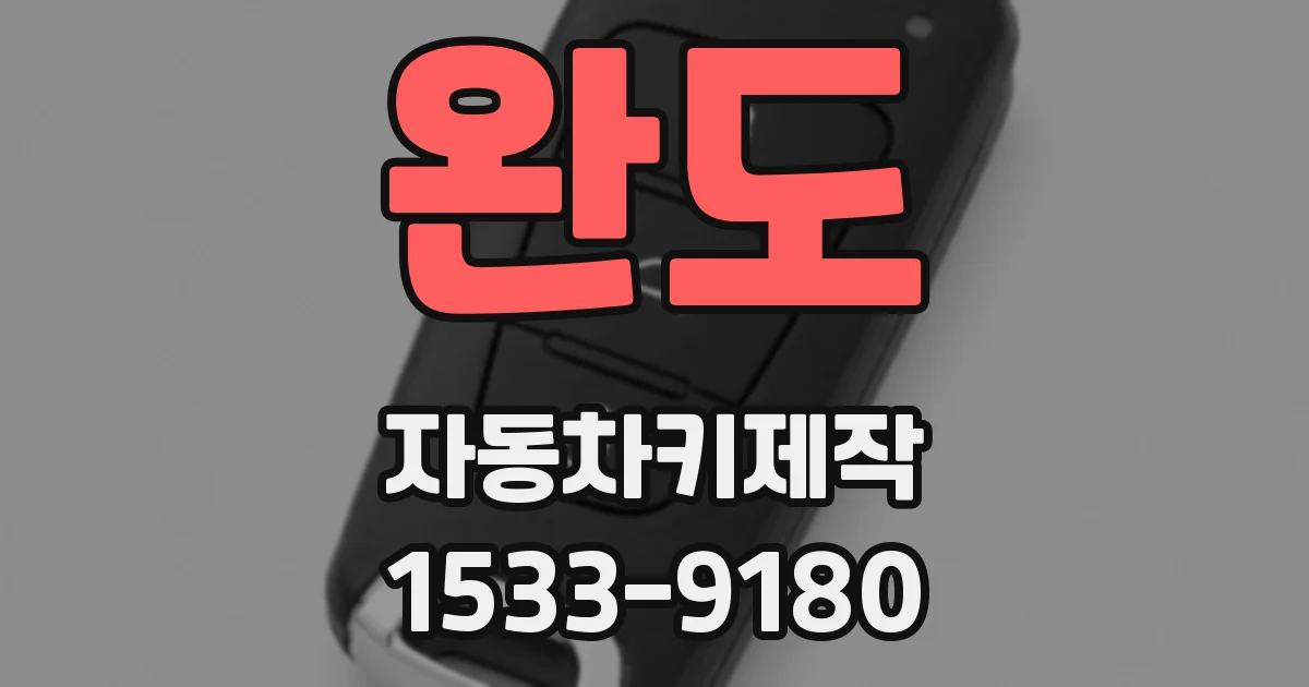 완도 자동차키제작