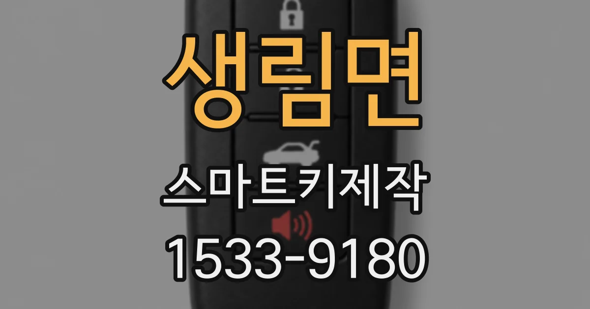 생림면 스마트키제작