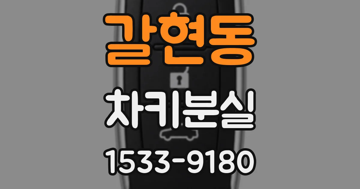 갈현동 차키분실