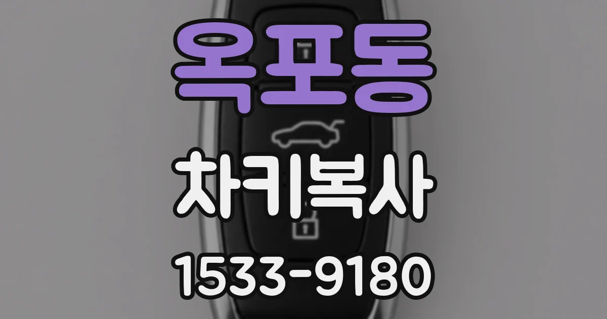 옥포동 차키복사