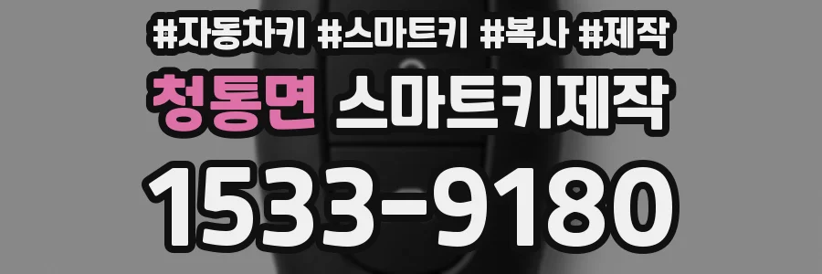 청통면 스마트키제작