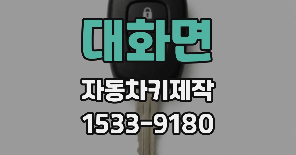 대화면 자동차키제작
