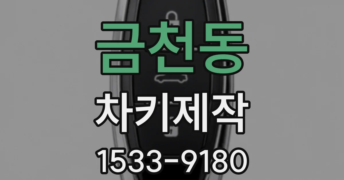 금천동 차키제작