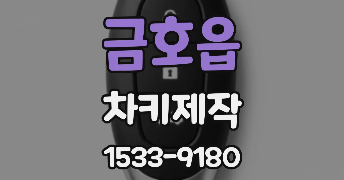 금호읍 차키제작