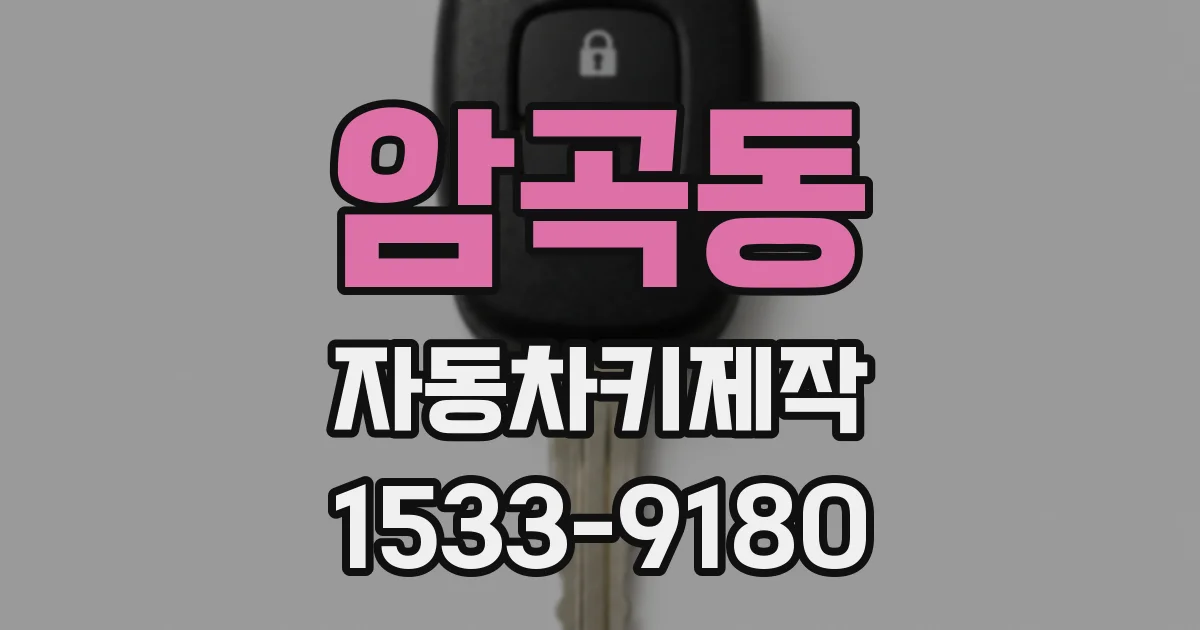 암곡동 자동차키제작
