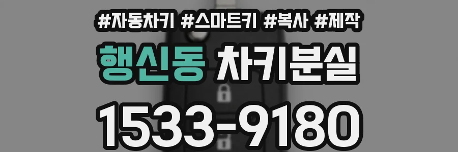 행신동 차키분실