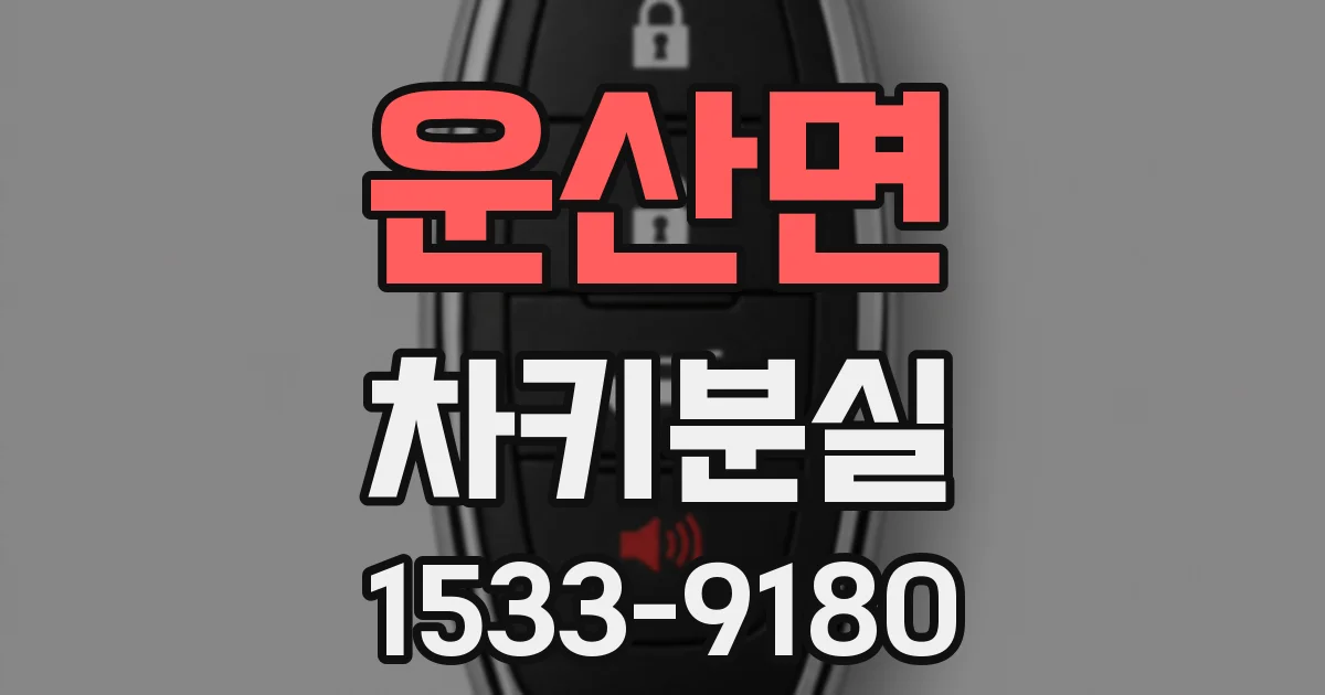 운산면 차키분실