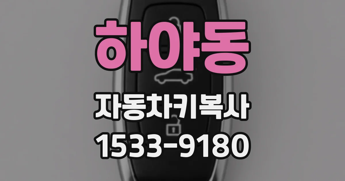 하야동 자동차키복사
