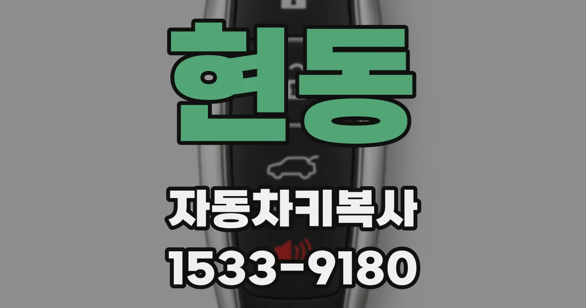 현동 자동차키복사