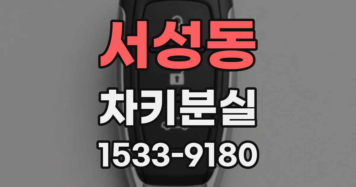서성동 차키분실