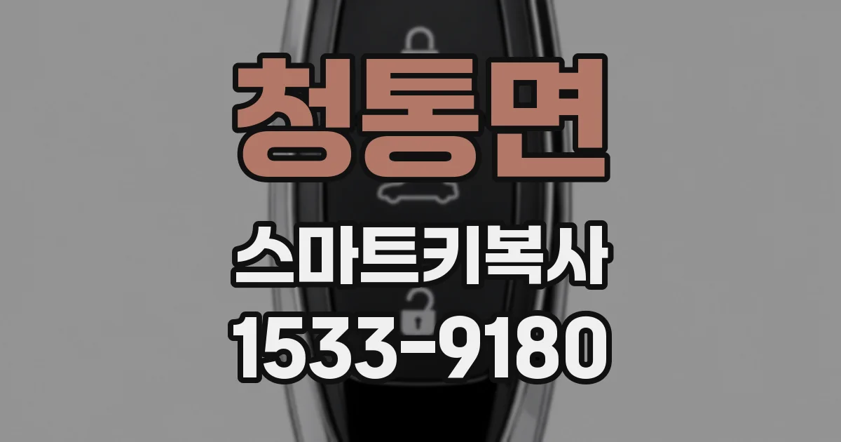 청통면 스마트키복사