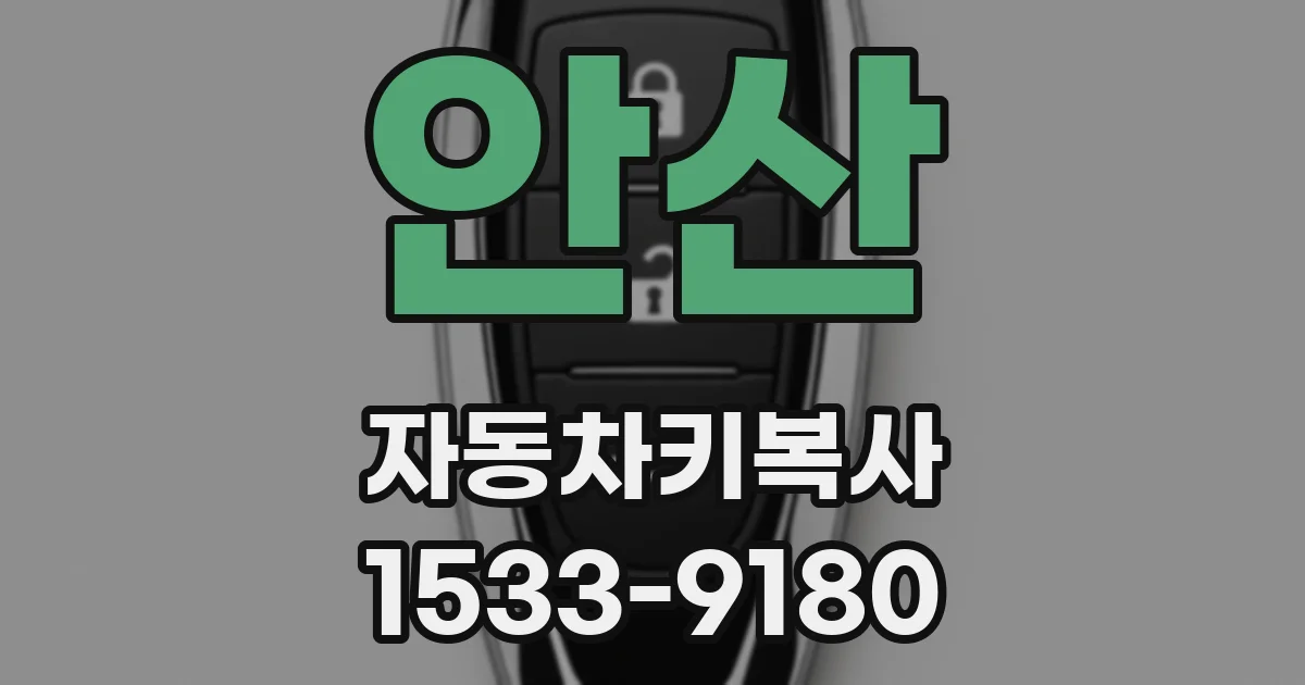 안산 자동차키복사