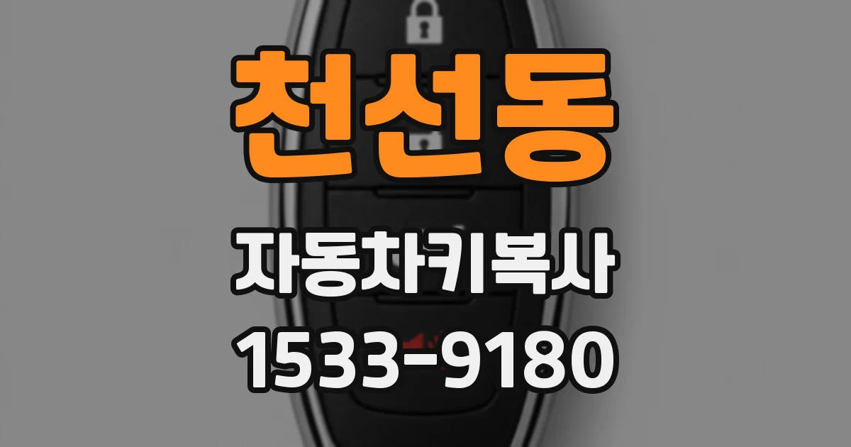 천선동 자동차키복사