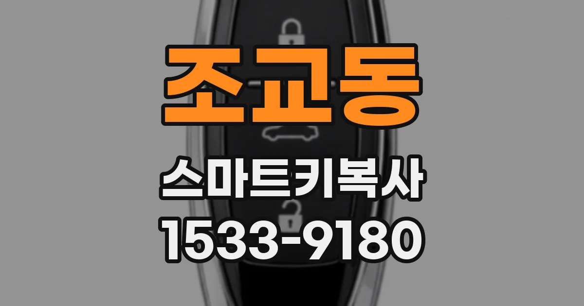 조교동 스마트키복사