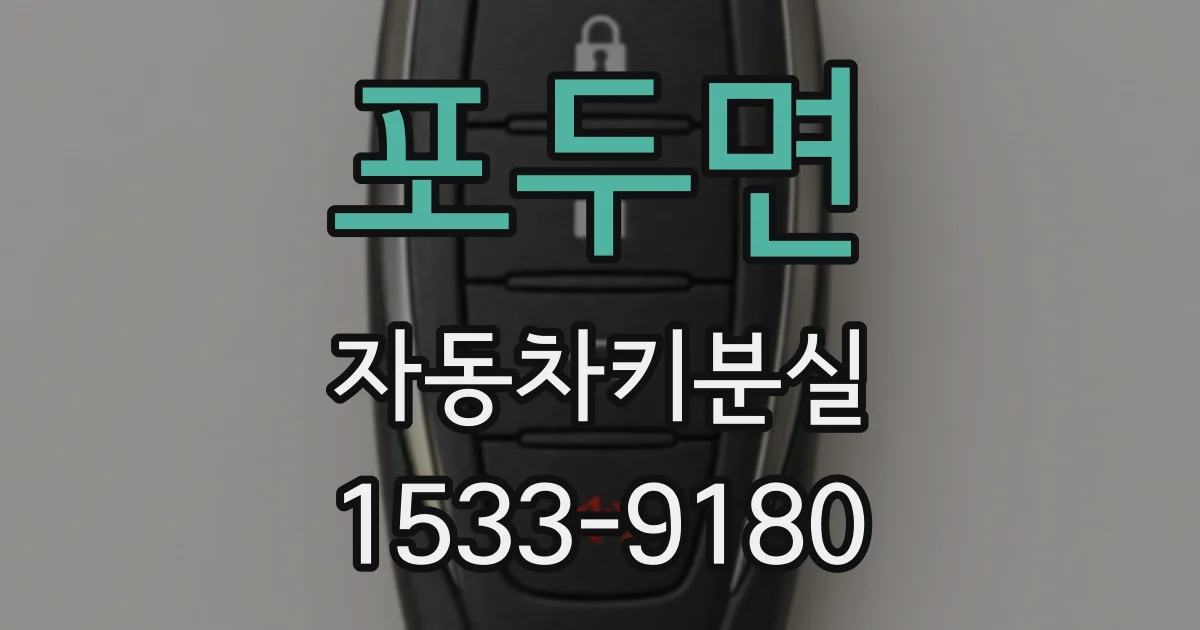 포두면 자동차키분실