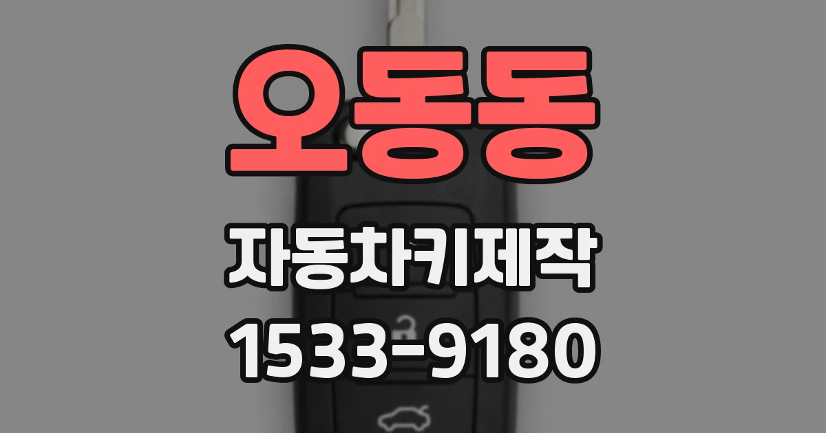 오동동 자동차키제작