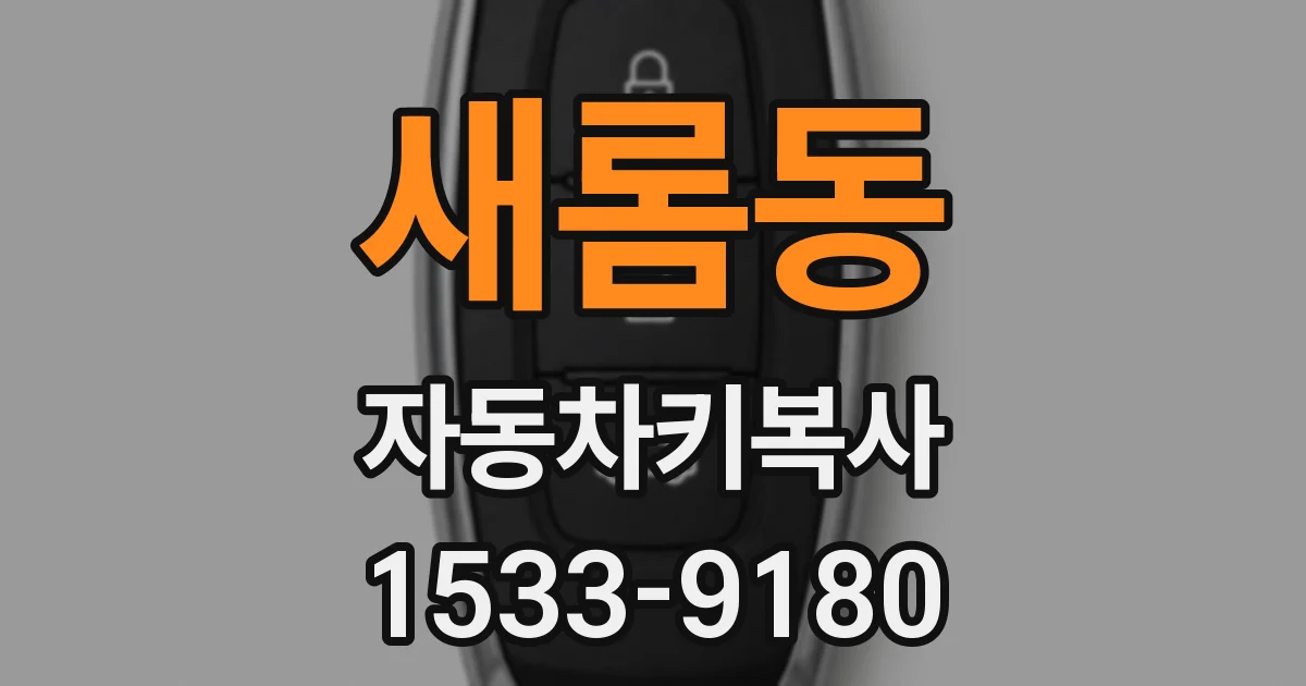 새롬동 자동차키복사