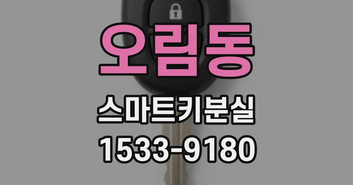 오림동 스마트키분실