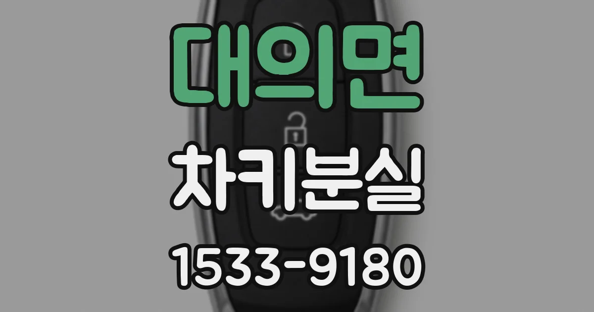 대의면 차키분실
