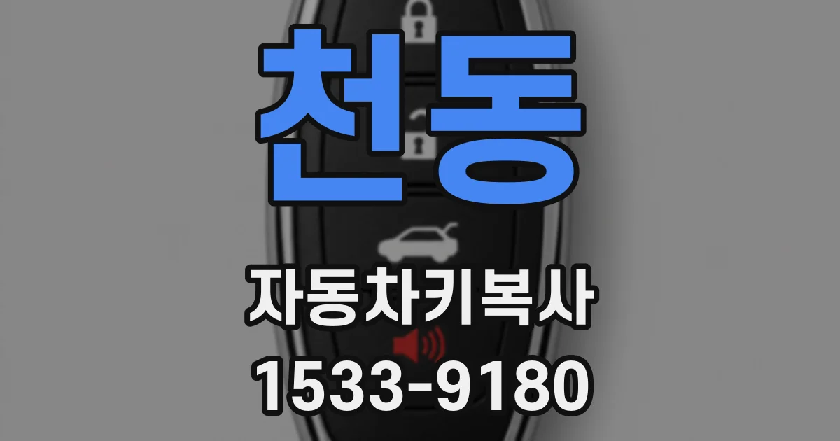 천동 자동차키복사
