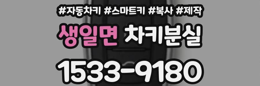생일면 차키분실