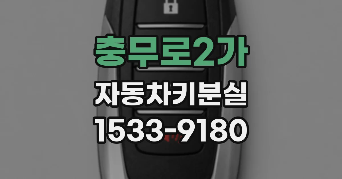 충무로2가 자동차키분실
