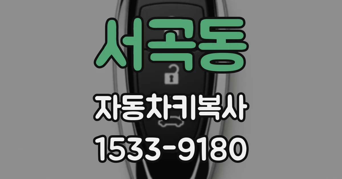 서곡동 자동차키복사