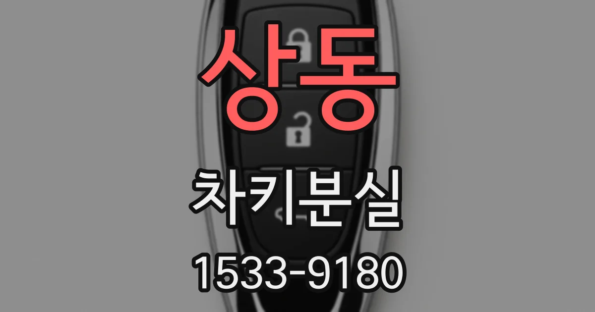 상동 차키분실