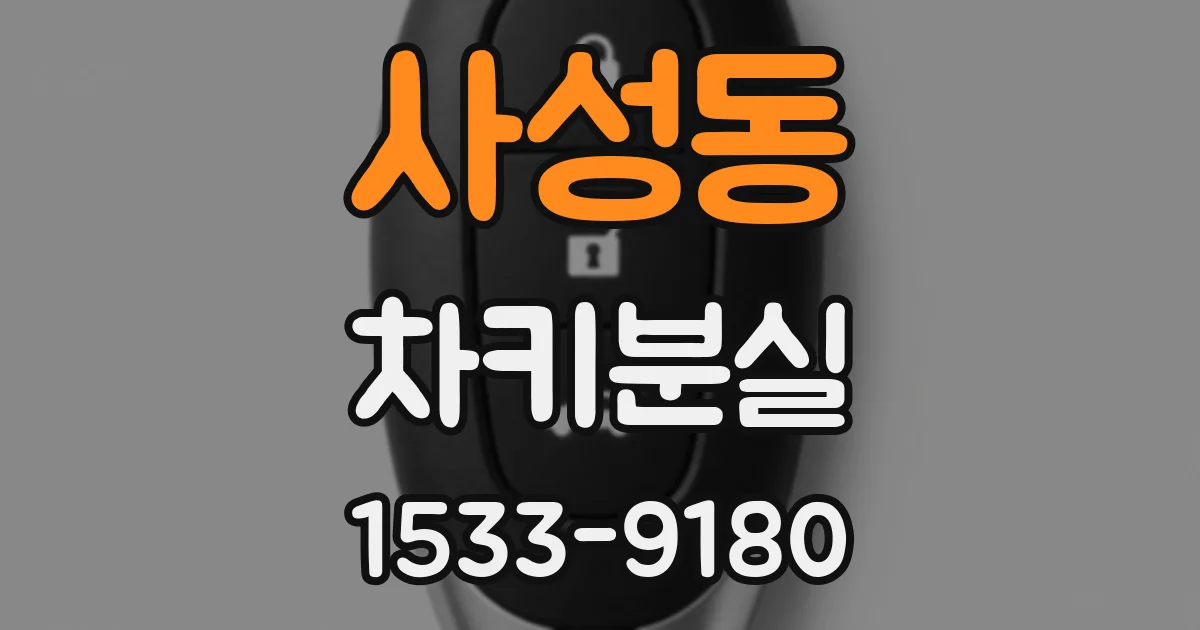 사성동 차키분실