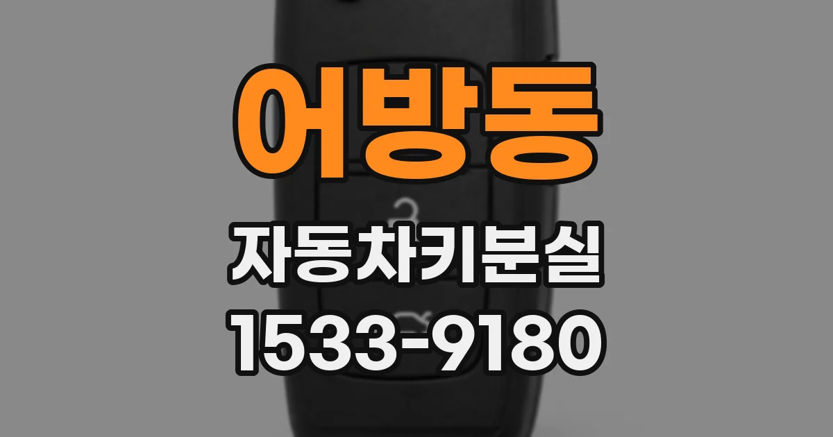 어방동 자동차키분실