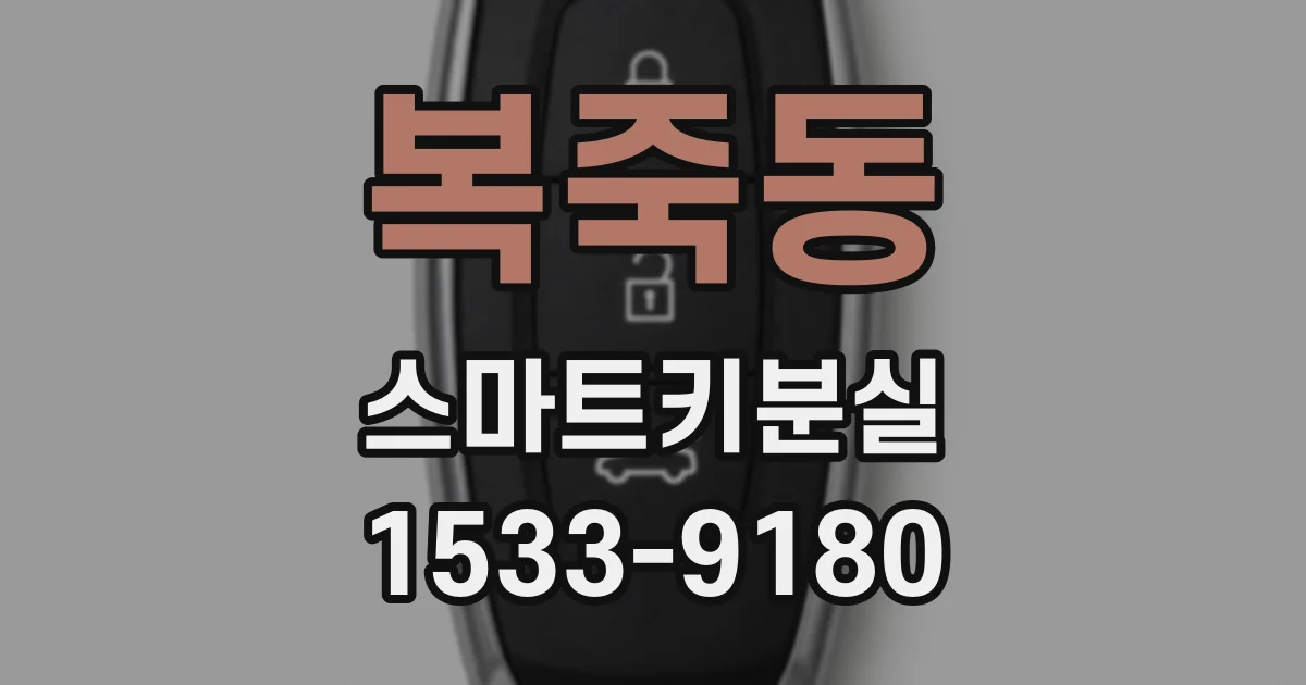 복죽동 스마트키분실