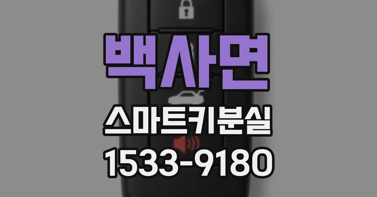 백사면 스마트키분실