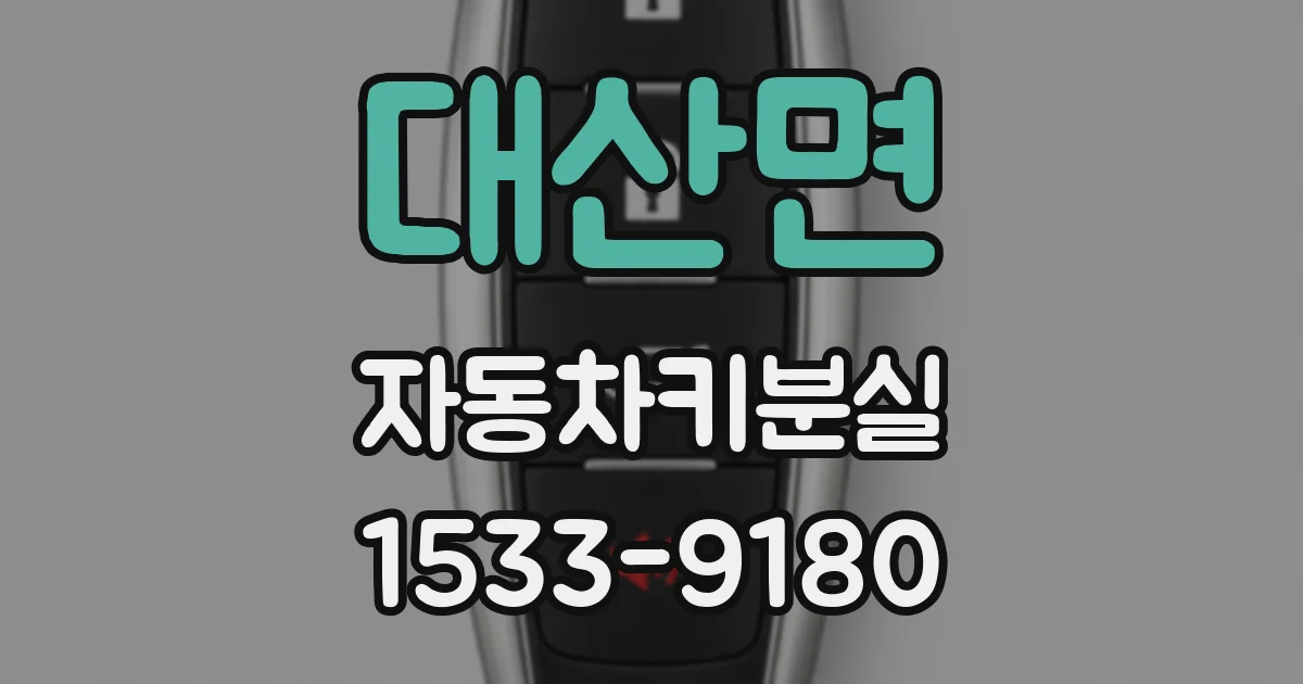 대산면 자동차키분실