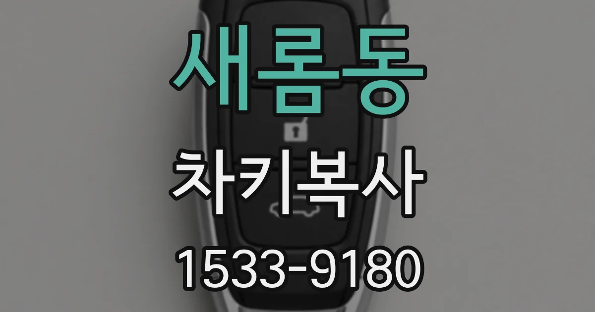 새롬동 차키복사