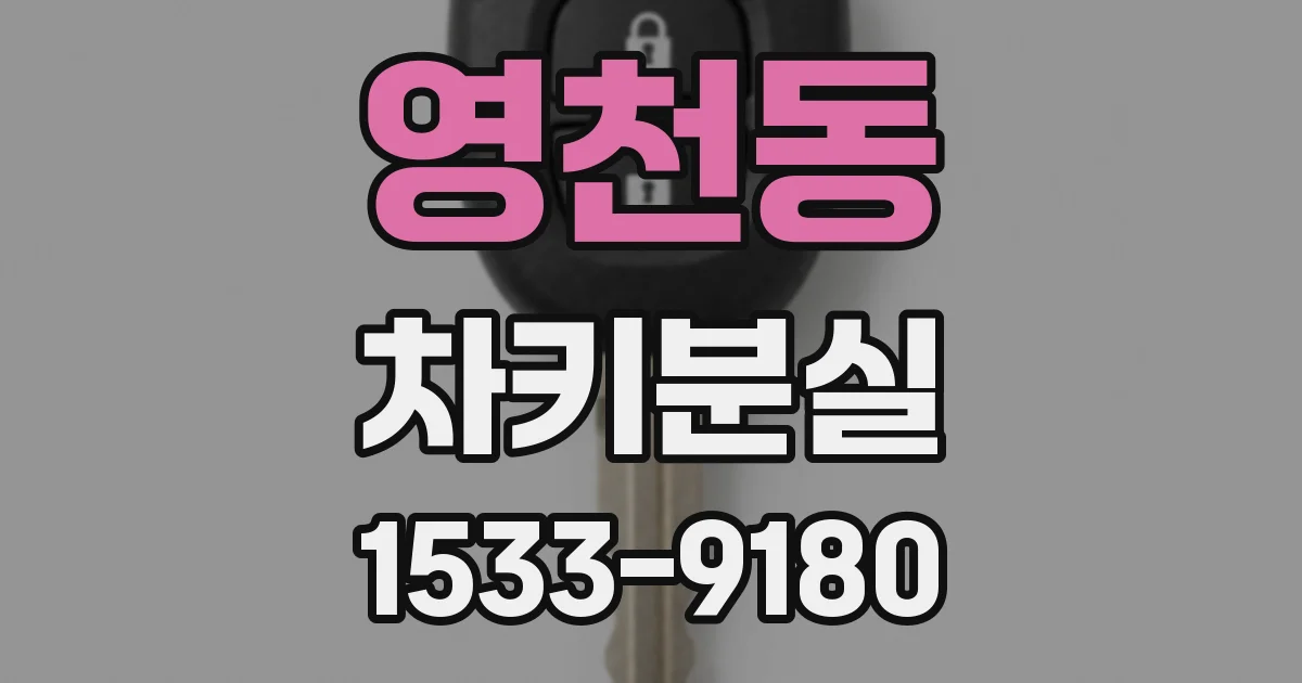 영천동 차키분실