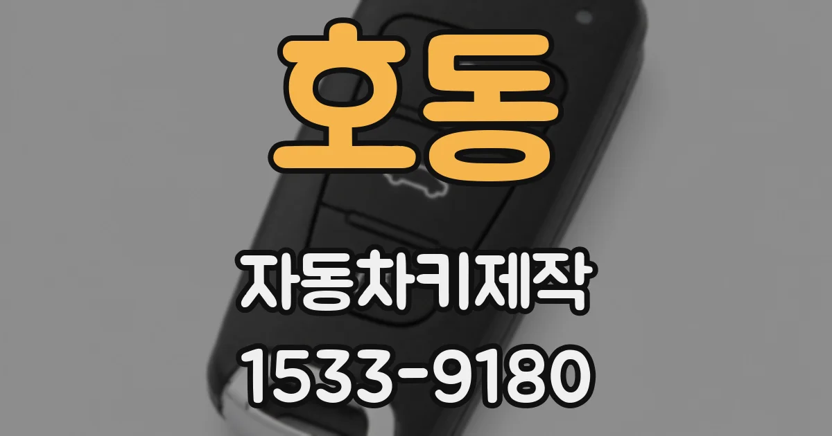 호동 자동차키제작