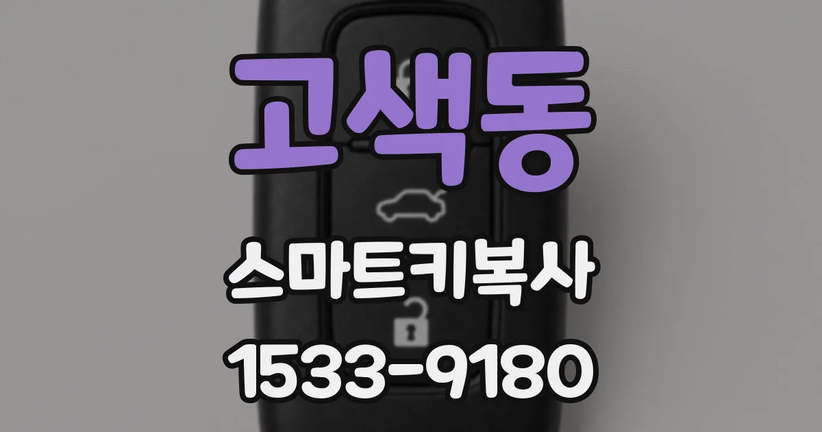 고색동 스마트키복사
