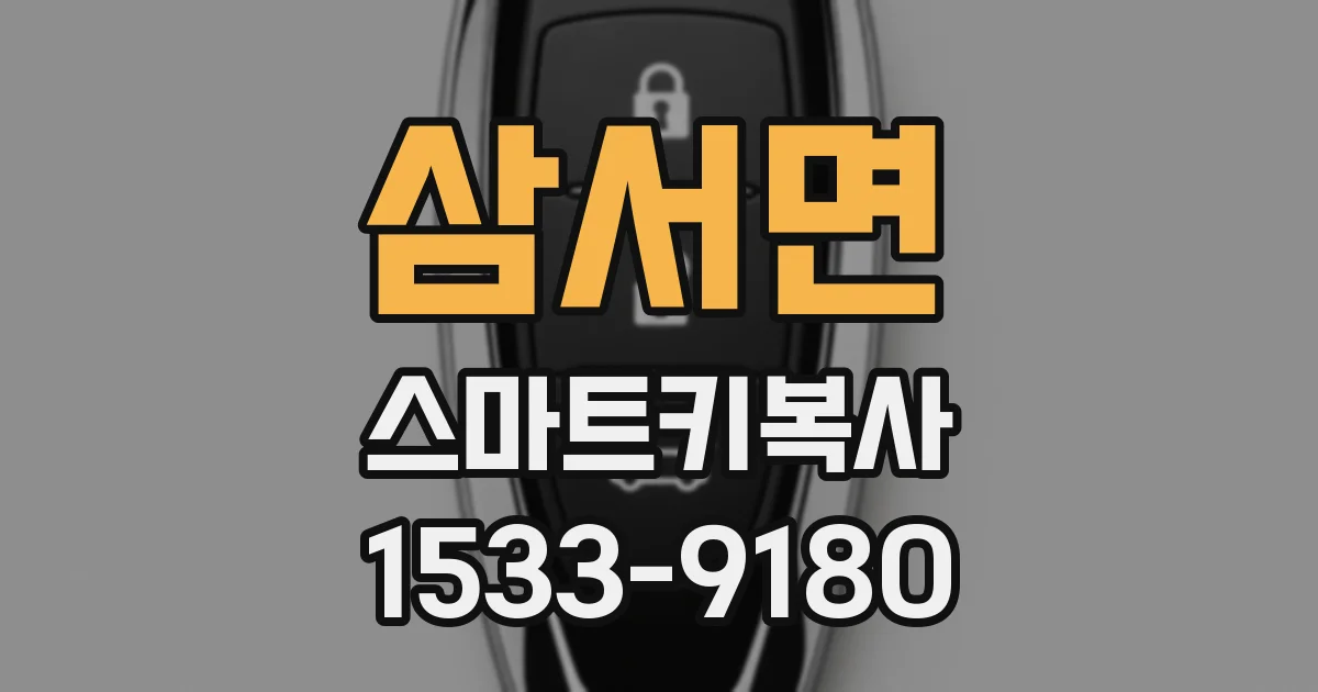 삼서면 스마트키복사