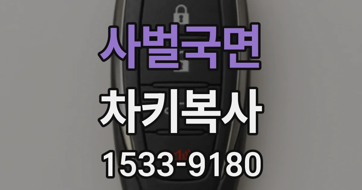 사벌국면 차키복사