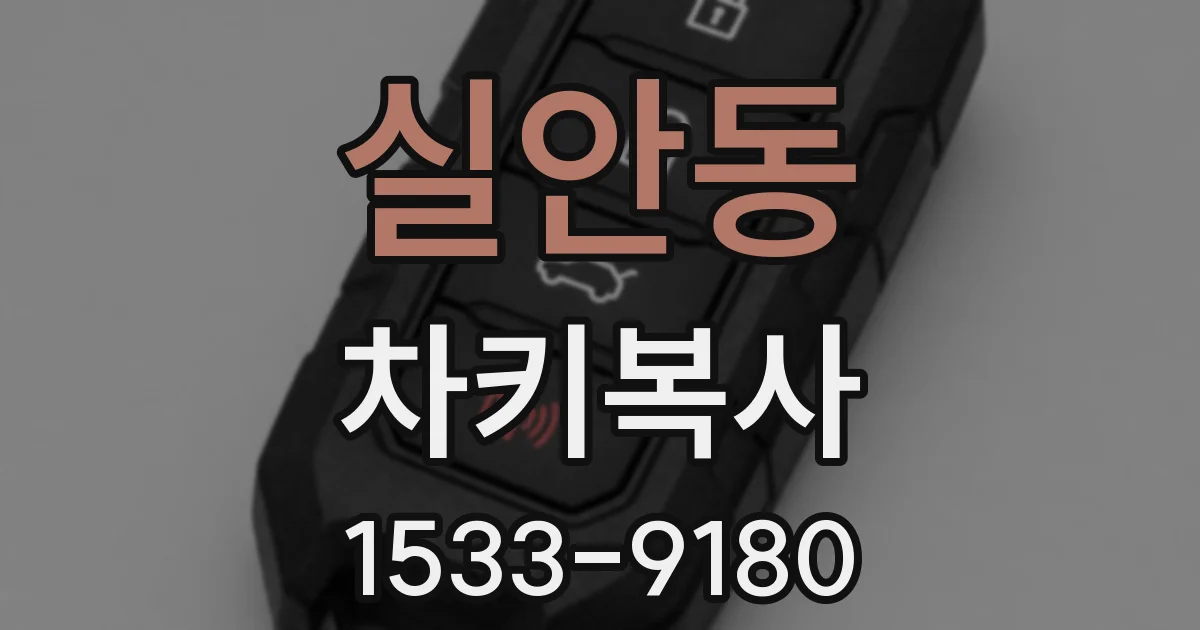 실안동 차키복사