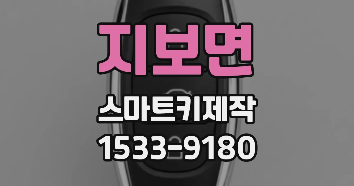 지보면 스마트키제작