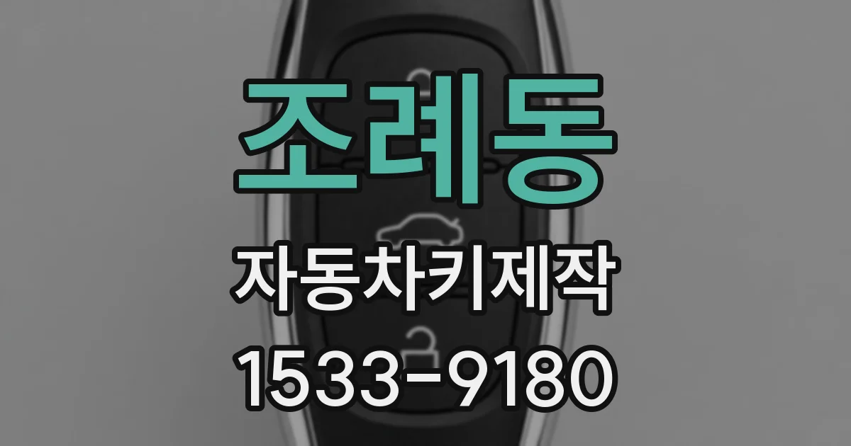 조례동 자동차키제작