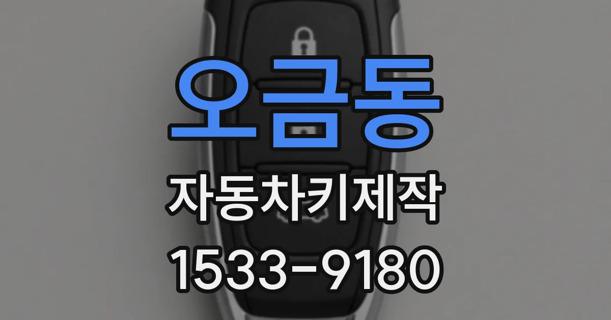 오금동 자동차키제작