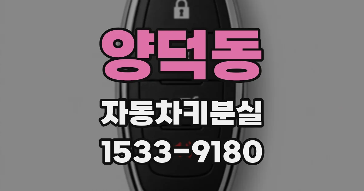 양덕동 자동차키분실